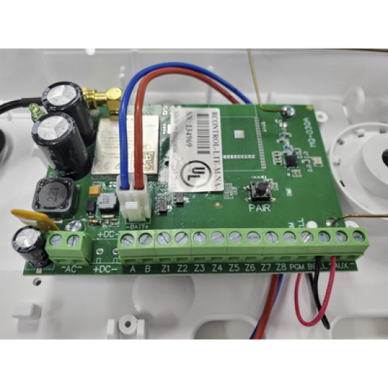 Panel de Alarma Cloud Híbrido 4G LTE / 8 Zonas Cableadas, 32 Inalámbricas / INCLUYE 2 AÑOS 3G/4GLTE ILIMITADOS / Programación 100% vía WEB / ALTA SEGURIDAD  
