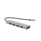 HUB USB-C Multipuertos / HDMI 4K@30Hz  / 3 Puertos USB-A 3.0 / Lector Tarjeta SD+TF (Uso Simultáneo) / 6 en 1 / Carcasa de Aluminio.