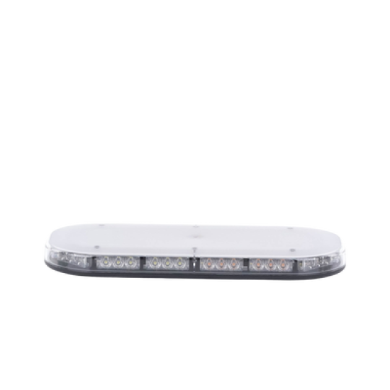 Mini barra de 42 LED, ámbar/blanco, 15 Pulgadas, SAE, Montaje Fijo Con Tornillos, 12-24 Vcd, Lente transparente