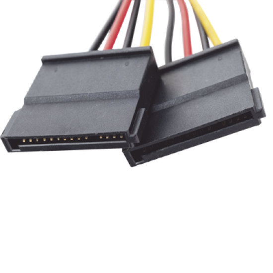 Cable Doble de Corriente SATA / Compatible con DVR's epcom / HIKVISION / 25 cms de Longitud