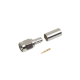 Conector SMA Macho de anillo plegable para cable RG-58/U, Niquel / Oro / Teflón.
