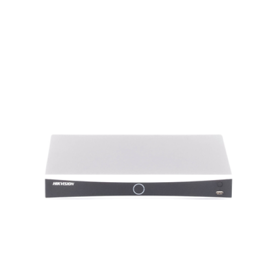 NVR 12 Megapixel (4K) / 32 canales IP / 16 Puertos PoE+ / Recocimiento Facial / AcuSense (Evita Falsas Alarmas) / 2 Bahías de Disco Duro / HDMI en 4K / Alarmas I/O / 300 Metros PoE Modo Extendido