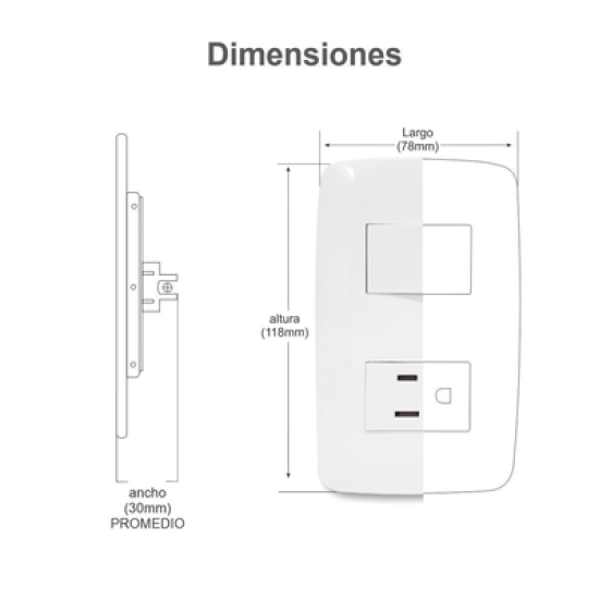 Timbre de 127 V~60 HZ 10 A / Color Blanco.