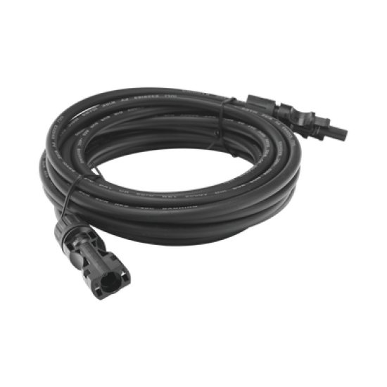 Cable Fotovoltaico 2.5 m, Negro, Calibre 10 AWG con Terminales MC4 en Ambos Extremos