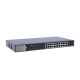 Switch Gigabit PoE+ / Administrable / 24 Puertos 1000 Mbps PoE+ / 2 Puertos SFP / Configuración Remota desde Hik-PartnerPro / PoE Extendido 250 Metros / 370 Watts