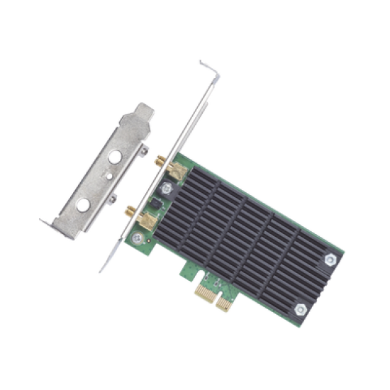 Adaptador  PCI inalámbrico doble banda AC 1200 Mbps / Antena de alta ganancia / Tecnología MU-MUMO 2X2 / Soporte de perfil bajo y Altura completa