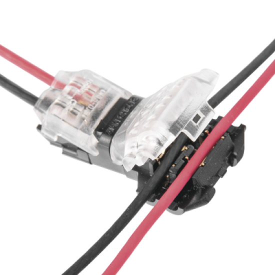 Conector en forma de T para 2 Contactos / Para una Conexión Rápida