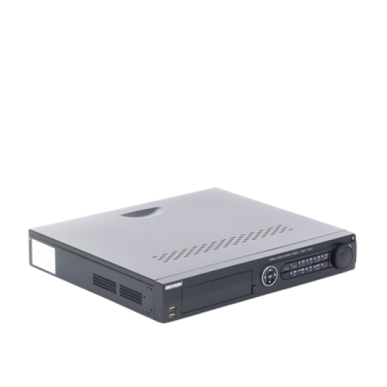DVR 32 Canales TurboHD + 32 Canales IP / 8 Megapixel (4K) / 4 Bahías de Disco Duro / RAID 0,1,5,6,10 / POS / Videoanalisis / 16 Entradas de Alarma / 2 Salidas HDMI