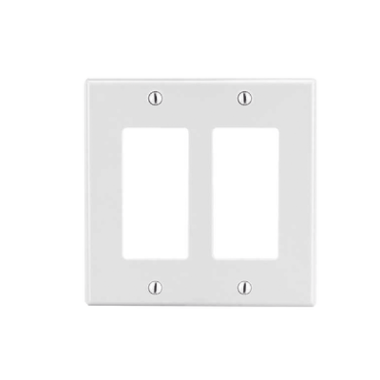Tapa para Caja Multigang / Contacto Doble / Color Blanco.