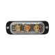 Luz Auxiliar de 3 LED, Roja, SAE, 12-24 Vcd, Lente transparente
