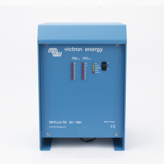 Skylla-TG 24/100 / Cargador de Baterías para Ambientes Marinos 24 V, 100 A / Bancos de 500 a 1000 Ah 