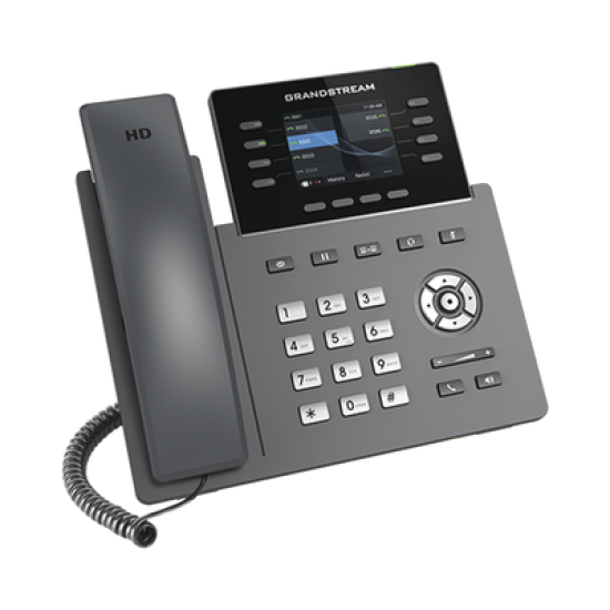 Teléfono IP Wi-Fi, Grado Operador, 8 líneas SIP con 4 cuentas, pantalla a color 2.8