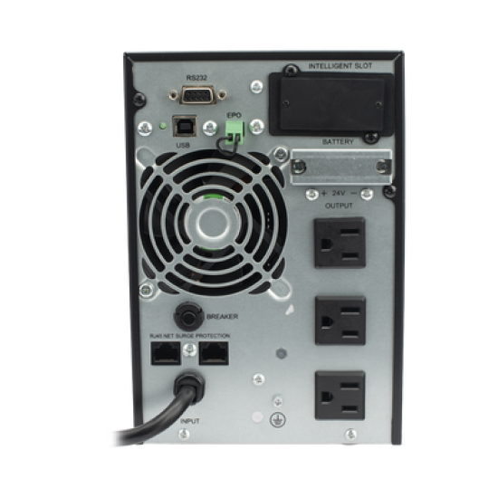 UPS 1000VA/900W  Online Doble Conversión /Pantalla LCD / 3 tomas 5-15R / Regulación de Voltaje / Protección RJ45