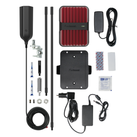 KIT Amplificador de Señal Celular 4G, 3G, VoLTE y Voz Convencional, Drive Reach OTR/ Especial para Tractocamión y Pick up Pesados/ Soporta múltiples dispositivos y compañías como Telcel, AT&T y Movistar a la vez.