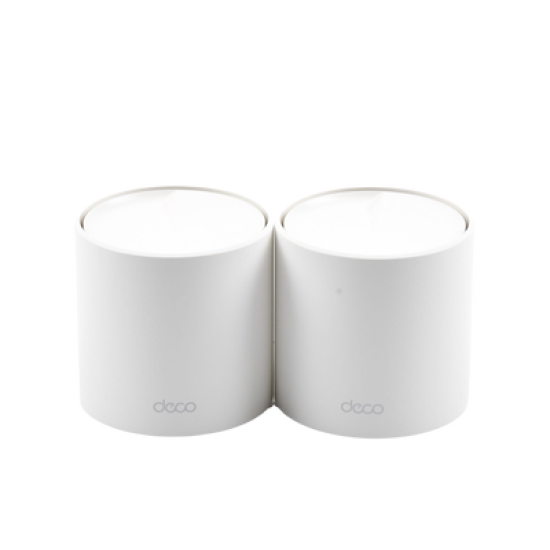 Kit 2 Routers Inalámbricos MESH Interior para Hogar / Doble Banda Wi-Fi 6 AX1800 Mbps / 2 Puerto Gigabit WAN/LAN / 2 Antenas Internas / Administración Mediante la App Deco (iOS, Android) / Protección HomeShield