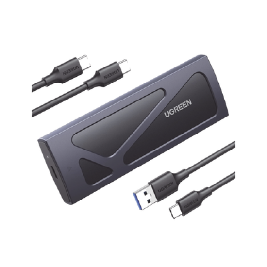 Carcasa Disco Duro NVME M.2 (Enclosure) | Hasta 2TB | USB3.2 a 10 Gbps | Soporta M Key y B+M Key | Compatible con SSD M.2 NVME 2230/2242/2260/2280 | UASP | S.M.A.R.T. | TRIM | ESD Incorporado | Color Negro | Caja de Aluminio.