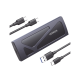 Carcasa Disco Duro NVME M.2 (Enclosure) | Hasta 2TB | USB3.2 a 10 Gbps | Soporta M Key y B+M Key | Compatible con SSD M.2 NVME 2230/2242/2260/2280 | UASP | S.M.A.R.T. | TRIM | ESD Incorporado | Color Negro | Caja de Aluminio.