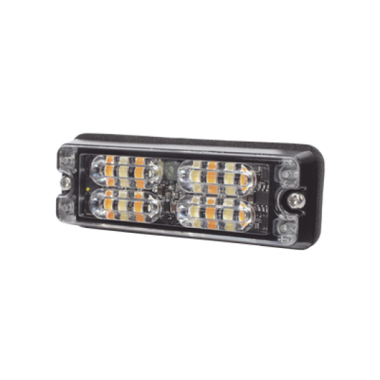 Luz Perimetral, 12 LED Ultra Brillantes, Color Ámbar / Claro