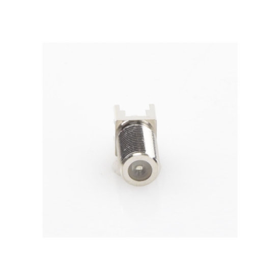 Conector F Hembra para PCB de Montaje Vertical, Níquel/ Estaño/ Polietileno.