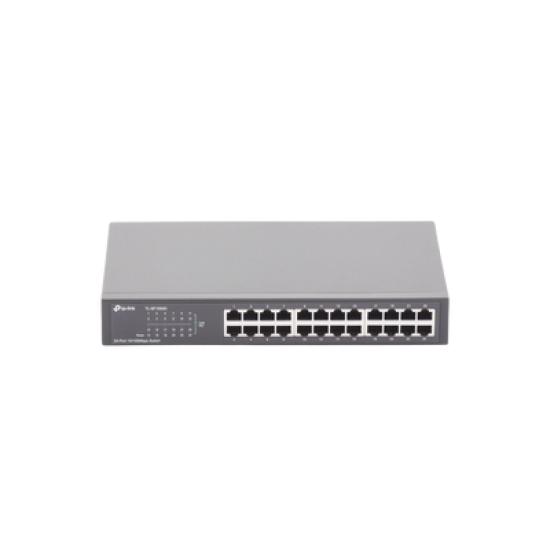 Switch no administrable de 24 puertos 10/100 Mbps para escritorio/rack