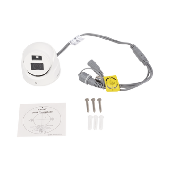 Ultra Mini Turret TURBO 2 Megapixel (1080p) / Gran Angular / Lente 2.8 mm / 20 mts IR EXIR / Exterior IP67 / 4 Tecnologías (TVI / AHD / CVBS) / dWDR / Color Blanco