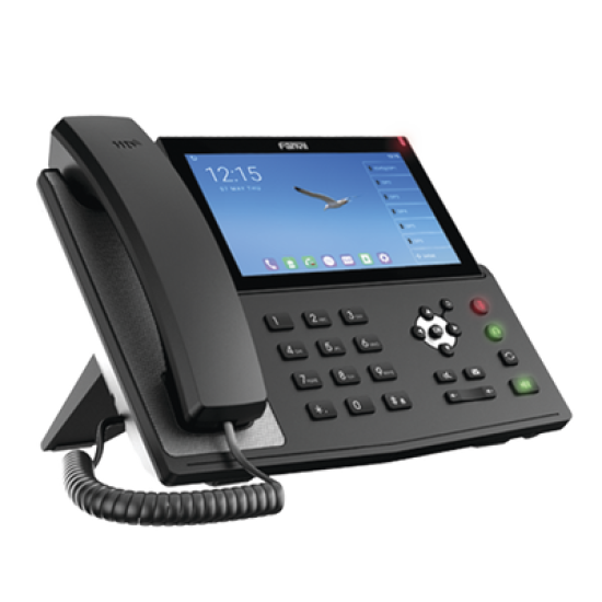 Teléfono IP  Android Empresarial para 20 lineas SIP, pantalla táctil, Wi-Fi y Bluetooth, PoE, hasta 112 botones DSS, puertos Gigabit, soporta recepción de video.