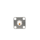 Conector BNC Hembra para Chasis, 4 Perforaciones con 12.7 mm, Plata/ Oro/ Teflón.