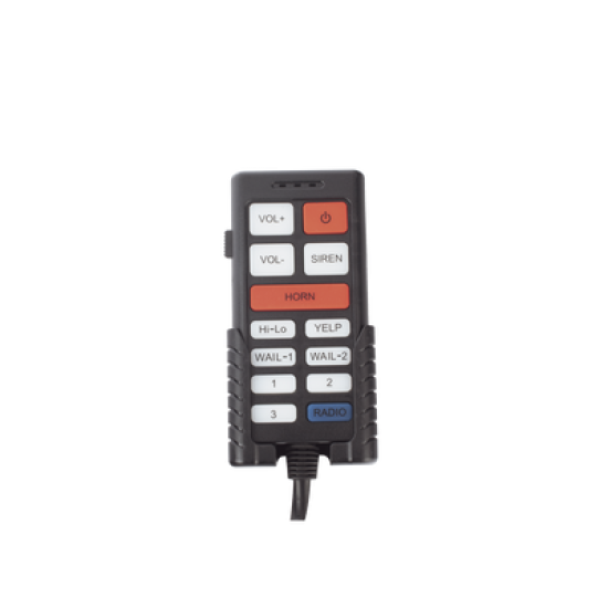 Sirena Vehicular de 100W de Potencia, Con Controlador Unimando Para Tonos, Control de 3 Salidas Auxiliares, Microfono e Interconexión a Radio
