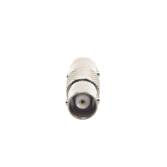 Adaptador Tipo Barril para 50 Ohm de Conectores BNC Hembra a BNC Hembra, Niquel/Oro/Polipropileno.