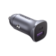 Cargador de Auto 30W | 2 Puertos USB-A y USB-C | Carga Rápida | Compatible con Vehículos de 12 y 24 VCD | PD3.0, QC4.0, SCP, PPS | Indicador Led | Diseño Compacto | Chip Inteligente | Caja de Aluminio.