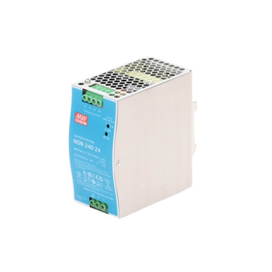 Fuente de Poder Industrial de 240W, salida 24Vcc, 10A, para montaje Riel Din