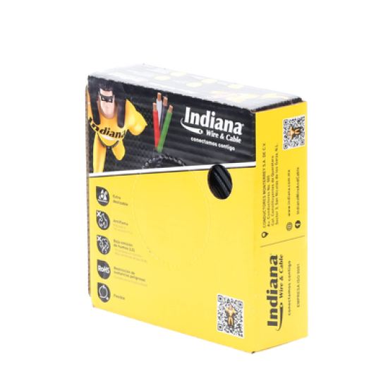 ( venta por metro ) Cable Eléctrico de Cobre Recubierto THW-LS Calibre 14 AWG 19 Hilos Color negro