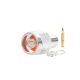 Conector N Macho de Rosca para Cables RG-8/X, LMR-240, BELDEN 9258, Plata / Oro / Teflón.