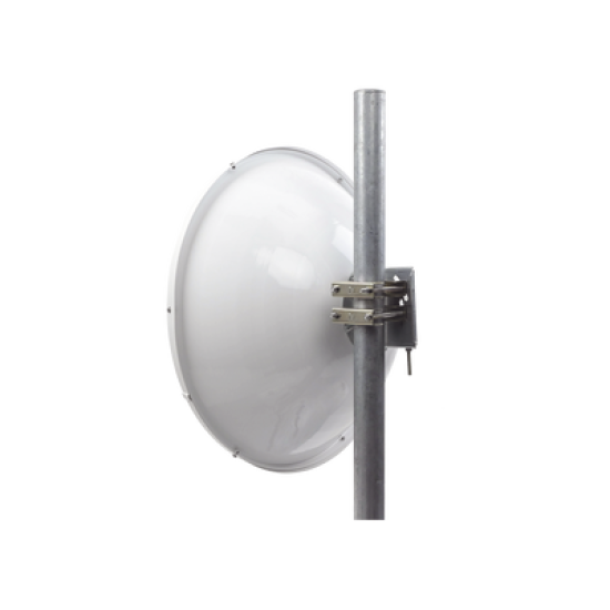 Antena Direccional de Alto Rendimiento/ Parábola profunda para mayor aislamiento al ruido / 29 dBi / 4.9 - 6.4 GHz / Conectores N-Hembra / Fácil Montaje y Soporte de acero inoxidable / Radomo Incluido