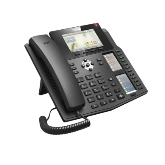 Teléfono IP empresarial para 20 líneas SIP, Voz HD, 3 Pantallas LCD a Color, 12 teclas BLF, PoE 