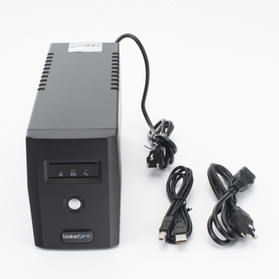 UPS 600VA/360 W Línea Interactiva / 6 Contactos 5-15R (4 Respaldadas) / Regulación de Voltaje / Protección RJ45 