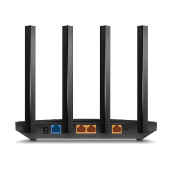 Router WiFi 6 AX 1500Mbps / MU-MIMO 2X2 y OFDMA / 1 Puerto WAN 10/100/1000 Mbps / 3 Puertos LAN 10/100/1000 Mbps / 4 Antenas / Conexión Inalámbrica OneMesh