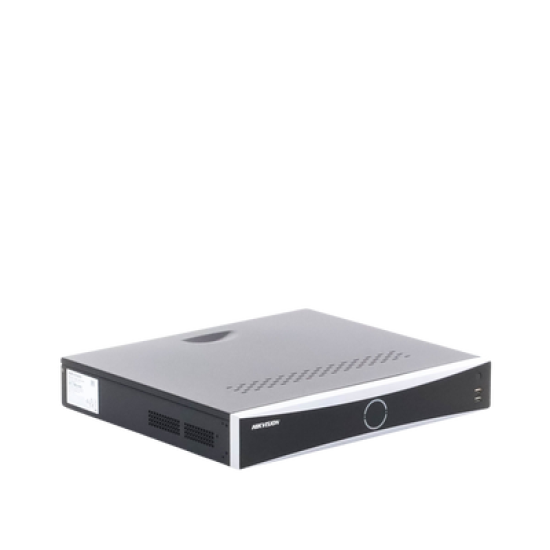 NVR 12 Megapixel (4K) / 16 canales IP / 16 Puertos PoE+ / AcuSense (Evita Falsas Alarmas) / Reconocimiento Facial / 4 Bahías de Disco Duro / Switch PoE 300 mts  / HDMI en 4K / Alarmas I/O