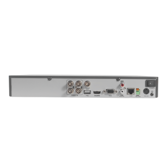 DVR 2 Megapixel / 4 Canales TURBOHD + 1 Canal IP / 1 Bahía de Disco Duro / H.264+ / 1 Canal de Audio / Vídeoanálisis