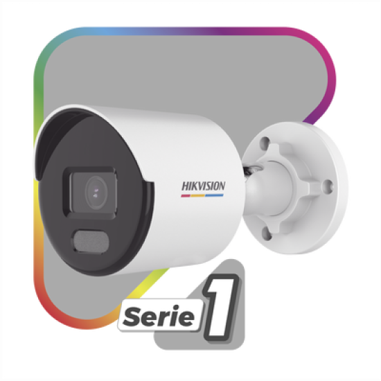 Bala IP 4 Megapixel / ACUSENSE Lite (Detección de Movimiento en Humanos y Vehículos)  / Lente 2.8 mm / Luz Blanca 30 mts / Imagen a Color 24/7 / Exterior IP67 /  WDR 120 dB / PoE / ONVIF 