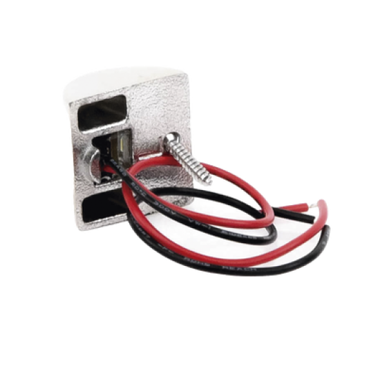 Luz led marina de cortesía serie Andros, emite luz de color blanco brillante de 45 lúmenes, para uso exterior e interior, fabricado bajo norma de protección IP67.