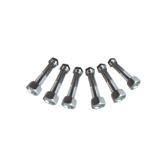 Juego de 6 Tornillos y tuercas de acero inoxidable de 3/4” x 2 1/2.