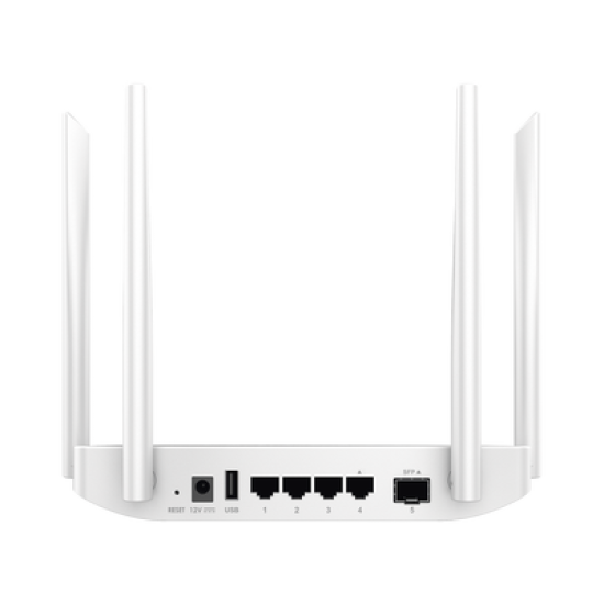 Router Inalámbrico Wi-Fi 5 802.11ac 1.27 Gbps, doble banda, MU-MIMO 2x2:2, Multi WAN con puerto SFP, servidor VPN con administración desde la nube gratuita o stand-alone.