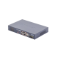 Switch No Administrable 8 Puertos Gigabit con Modo Extend PoE a 250 mts, 2 puertos Uplink 10/100/1000 Mbps, 2 Puertos SFP