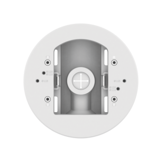 Montaje adaptador para instalacion en poste de camaras Domo y Bala serie X o P marca Hanwha 
