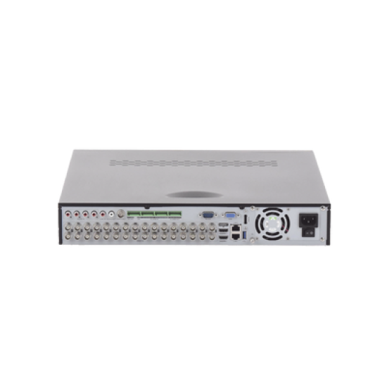DVR 32 Canales TurboHD + 16 Canales IP / 4 Megapixel / 4 Bahías de Disco Duro / POS / 4 Canales de Audio / Videoanalisis / 16 Entradas y 4 salidas de Alarma