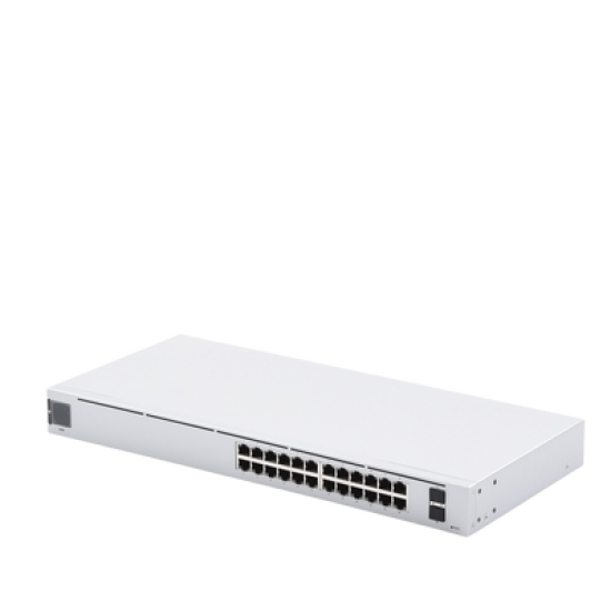 UniFi Switch USW-24, Capa 2 de 24 puertos 10/100/1000 Mbps + 2 puertos 1G SFP, pantalla informativa