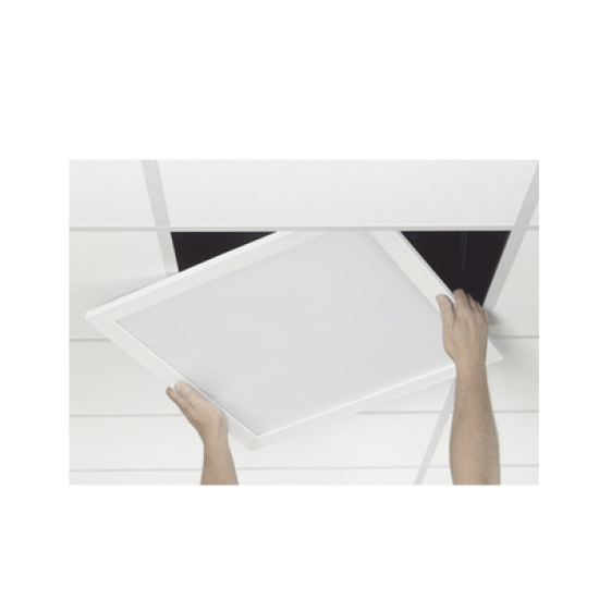 Panel LED / Luz Blanca 6 500 K / Empotrado o Suspendido / 60 x 60 cm /  40 W / 127 Vca~60Hz / Vida Útil de 50,000 horas / Ángulo de Luz de 140°