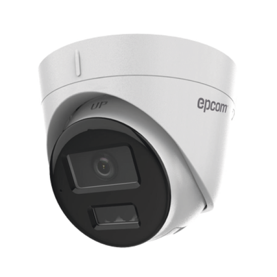 [Dual Light] Turret IP 4 Megapixel / Lente 2.8 mm / 30 mts IR + 30 mts Luz Blanca / Micrófono Integrado / ACUSENSE Lite / Exterior IP67 / H.265 / PoE / ONVIF / Micro SD