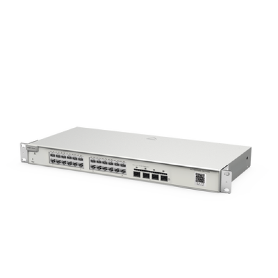 Switch Administrable Capa 3 con 24 puertos Gigabit + 4 SFP+ para fibra 10Gb, gestión gratuita desde la nube